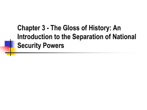 Chapter 3 - The Gloss of History: An Security Powers