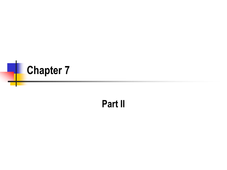 Slides For Chapter 7