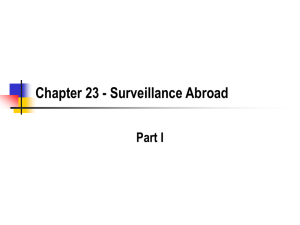 Chapter 23 - Surveillance Abroad Part I