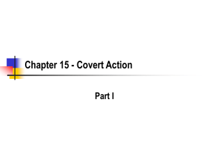 Chapter 15 - Covert Action Part I