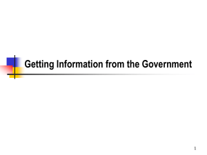 Getting Information from the Government 1