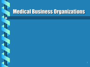 Medical Business Organizations 1