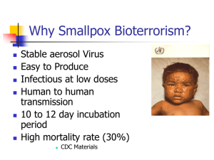 Why Smallpox Bioterrorism?