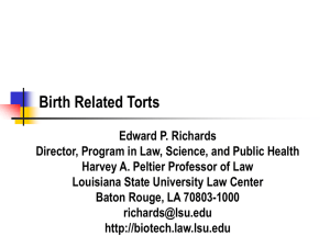 Slides on conception related torts