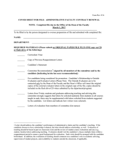 Administrative Faculty Contract Renewal
