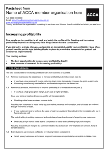 ACCA guide to... Increasing profitability