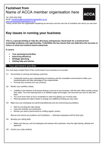 ACCA guide to... Key issues in running your business