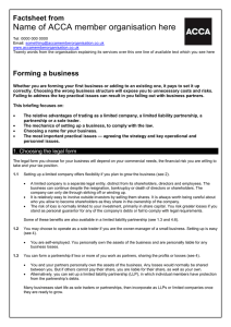 ACCA guide to... Forming a business