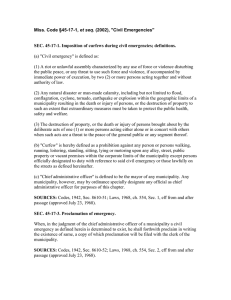 et seq  SEC. 45-17-1. Imposition of curfews during civil emergencies; definitions.