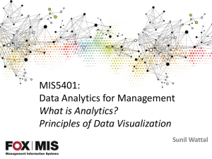 MIS5401: Data Analytics for Management What is Analytics? Principles of Data Visualization