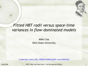 Fitted HBT radii versus space-time variances in flow-dominated models Mike Lisa