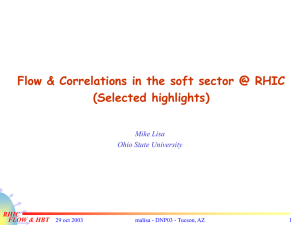 Flow &amp; Correlations in the soft sector @ RHIC (Selected highlights)