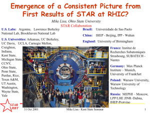 Emergence of a Consistent Picture from Mike Lisa, Ohio State University