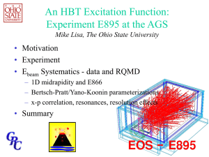 An HBT Excitation Function: Experiment E895 at the AGS • Motivation