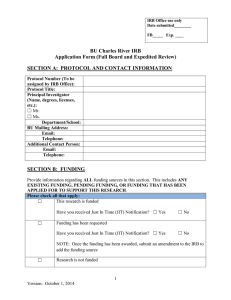 BU Charles River IRB Application Form (Full Board and Expedited Review)