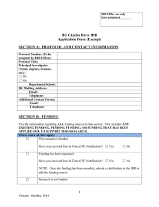 BU Charles River IRB Application Form (Exempt)