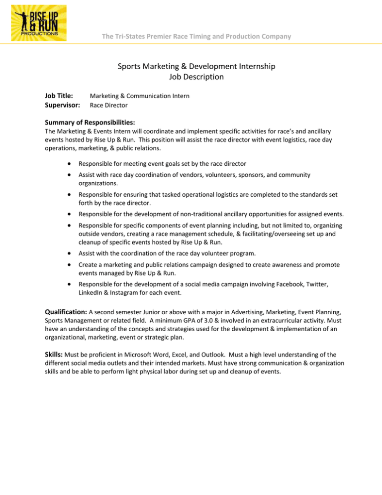Athletics business manager job description