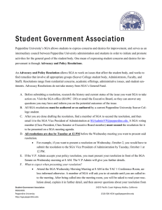 SGA Advocacy and Policy Resolution Template