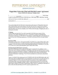 iPad Loaner Agreement for Students