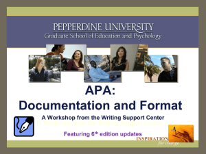 APA 6th ed. PowerPoint