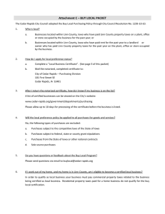 Attachment C – BUY LOCAL PACKET