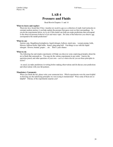 Lab 4 - Fluids and Pressure