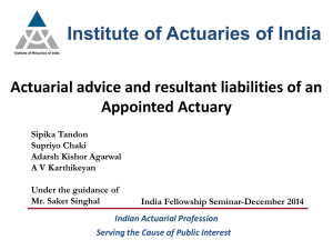 Actuarial Advice and Resultant Liabilities of an Appointed Actuary