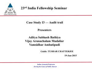 I3 - Audit Trail