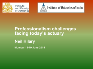IAI - Professionalism challenges