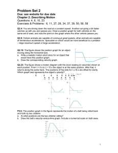Problem Set 2 Due: see website for due date