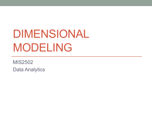 DIMENSIONAL MODELING MIS2502 Data Analytics