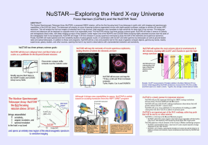 —Exploring the Hard X-ray Universe NuSTAR ABSTRACT