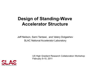 Standing Wave Accelerators Feeding system