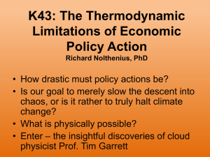 Strategies: Contraints from the Thermodynamics of Civilization