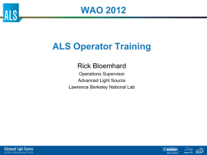 WAO 2012 ALS Operator Training