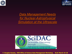 Data Management Needs for Nuclear-Astrophysical Simulation at the Ultrascale