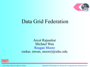 Data Grid Federation Arcot Rajasekar Michael Wan (sekar, mwan, moore)@sdsc.edu