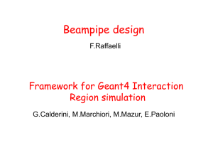 Beampipe design Framework for Geant4 Interaction Region simulation F.Raffaelli