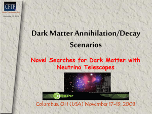 Dark Matter Annihilation/Decay Scenarios (Palomares-Ruiz)