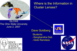 Where is the information in clusters lenses?