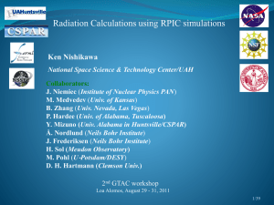 Radiation Calculations using RPIC Simulations (pptx)