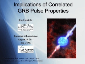 Implications of Correlated GRB Pulse Properties (ppt)