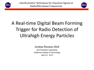 A Real-time Digital Beam Forming Trigger for Radio Detection of