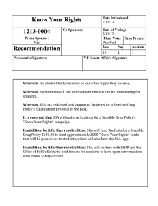 Know Your Rights 1213-0004  Recommendation
