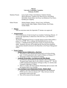 Minutes University Technology Committee February 10, 2014