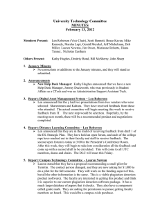 University Technology Committee MINUTES February 13, 2012