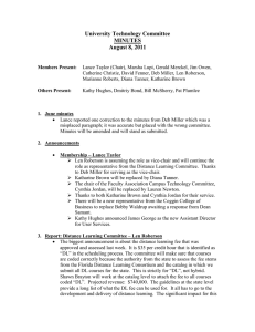 University Technology Committee MINUTES August 8, 2011