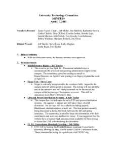 University Technology Committee MINUTES April 11, 2011