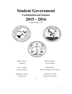 Student Government Constitution and Statutes