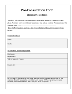 Pre-Consultation Form Statistical Consultation